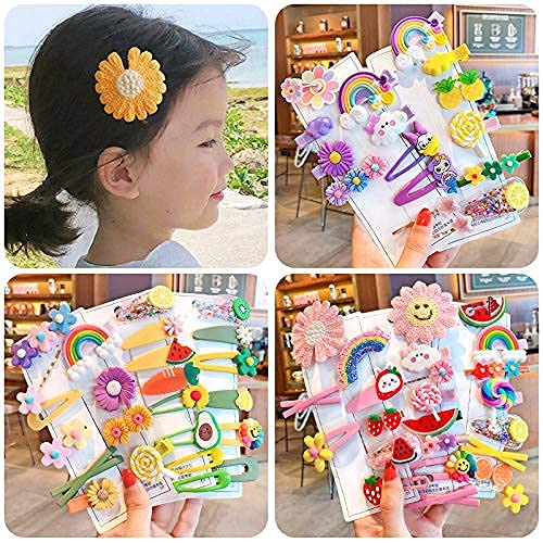 Image of SUNBIRD Hair Accessories Hair Clip Korean Fashion Style Barrettes Alligator Clip Set for Baby Girls Teens Toddlers, (36 PCS, Silicon Vallay Clip)