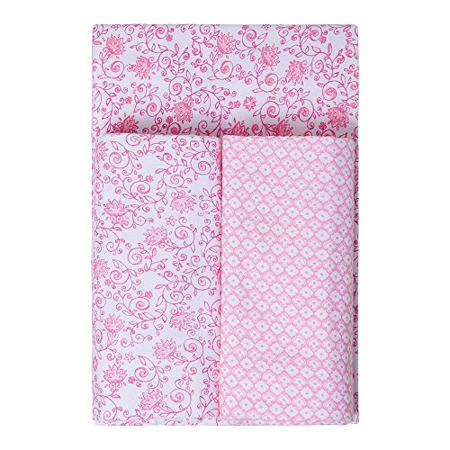 Cueiro Composê Estampado, Papi Textil, Rosa, 80cmx50cm