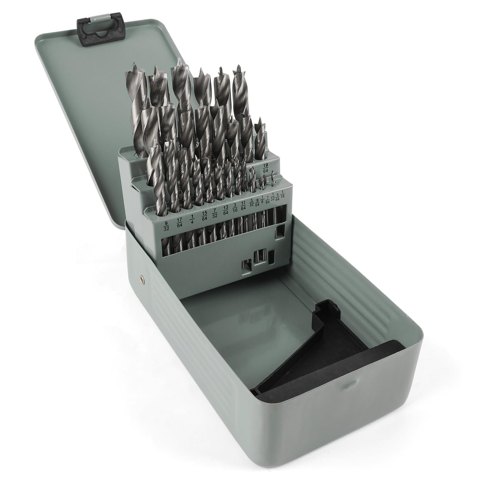 Drill Bit Sets,29PC Wood Drill Bit Set (Size: 1/16" - 1/2", 1mm - 13mm)