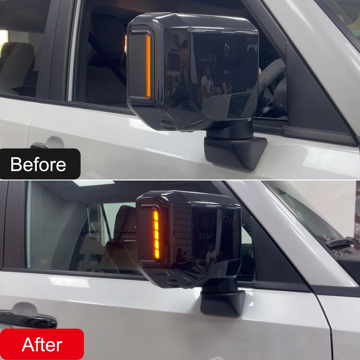 for Toyota Land Cruiser Prado LC250 J250 2024 2025 Car Accessories Sequential LED Side Mirror Turn Signal Lamps (Smoky shell)