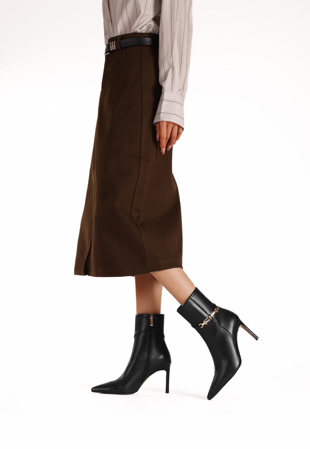 QUEEN HELENA Tronchetti con Tacco a Spillo Stivaletti Eleganti Donna K3460