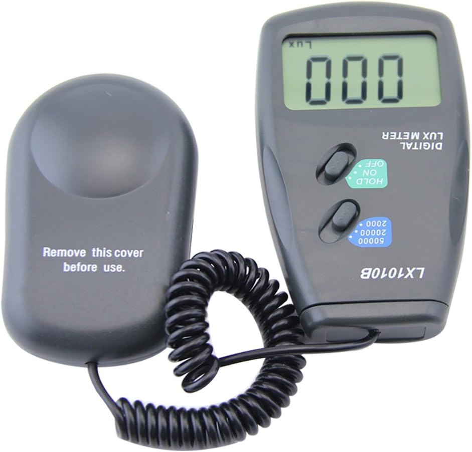 Kiamitor LX1010B High Accuracy Data Hold Digital LUX Meter Light Meter Photo Detector (LX1010B)