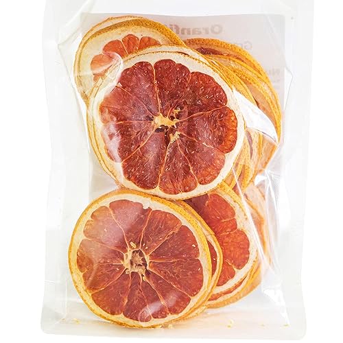 Oranfit Rebanadas de pomelo seco, rebanadas de pomelo seco natural, decoración de tartas, decoración de cóctel, decoración de mesa, dispersos,