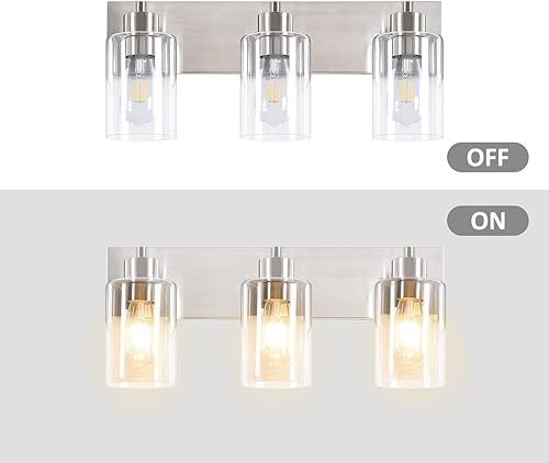 Miniatura 5 de KW-7301-3 lámparas de tocador de baño de 3 luces, aplique de pared moderno para interiores, luces de baño sobre espejo, lámparas de iluminación de