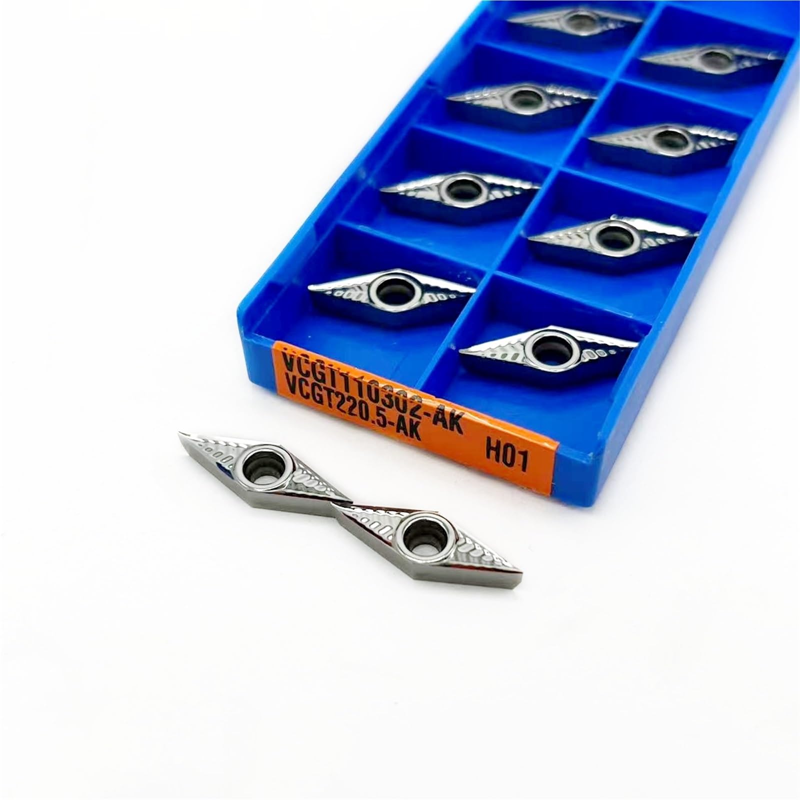10 Uds. Herramienta De Corte Inserción Cuchilla Aluminio Herramientas CNC Torneado(VCGT110302 AK H01)