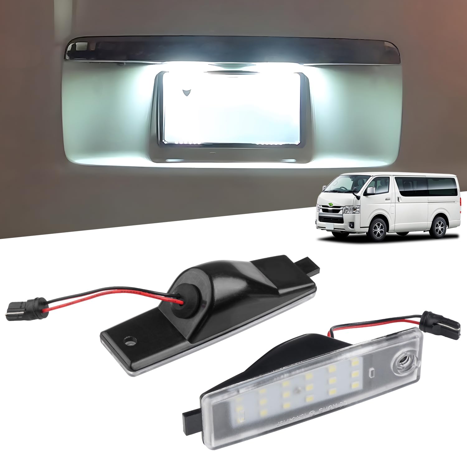 Amazon | Virauto トヨタ ハイエース 200系 ライセンスランプ LED