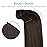 WENNALIFE Ponytail Hair Extension, 18 Inch 80g Dark Brown Ponytail Extension Human Hair Clip in Wrap Around Remy Human Hair Extension Hairpieces