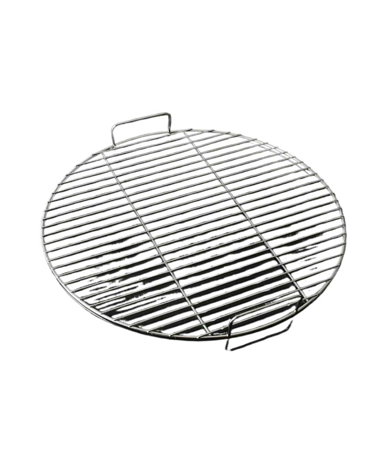 Ruszt węglowy ze stali nierdzewnej 304 klasy spożywczej z uchwytami 5,5 cm, okrągła siatka druciana, idealny do grillowania na świeżym powietrzu, łatwy w użyciu (długość uchwytu 37 cm)