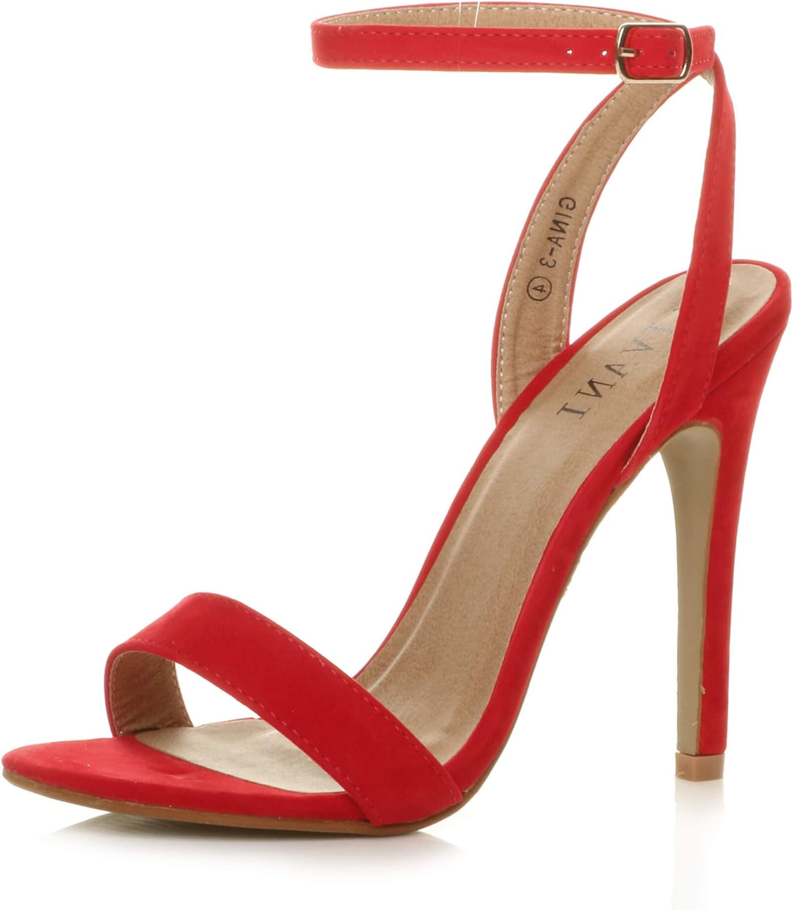 Womens ladies high heel platform ankle strap barely there strappy sandals shoes size