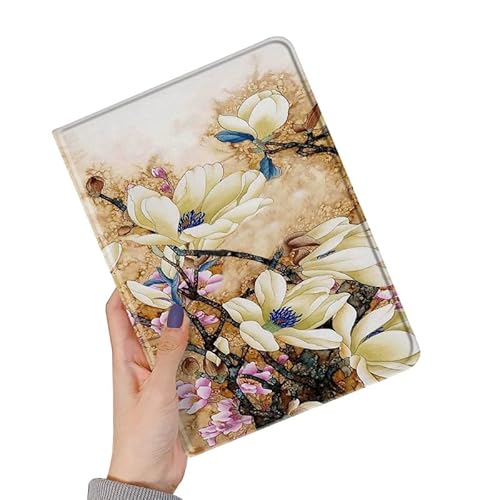 花柄 iPad mini 7 ケース A17 Pro/iPad Mini6 ケース 手帳型 可愛い ペン収納可能 iPad mini 第6世代 カバー 女性向け 個性 柄付き オートスリープ,Color J