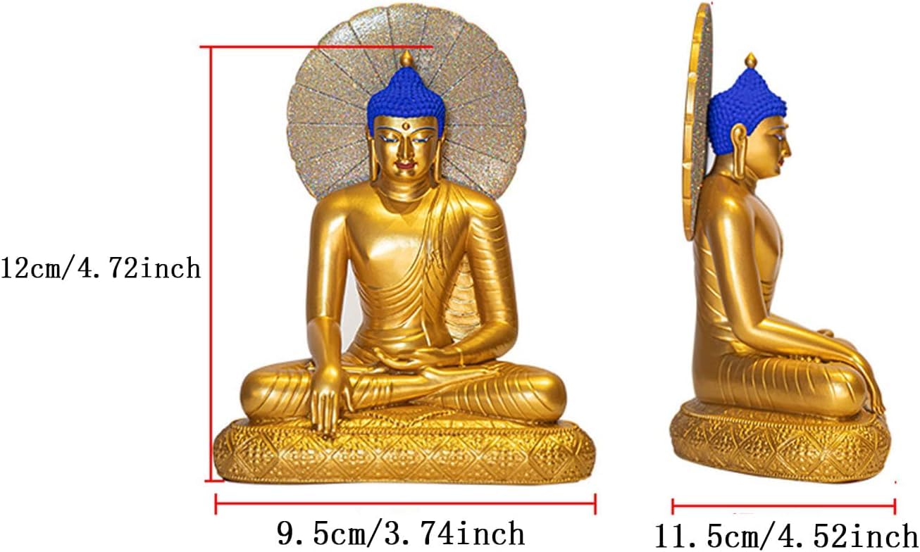 Statua del Buddha Seduto Shakyani per la Decorazione della casa, Statuetta da Collezione del Buddha della Meditazione Zen per la Decorazione della Stanza Spirituale, Decorazione dell'altare,