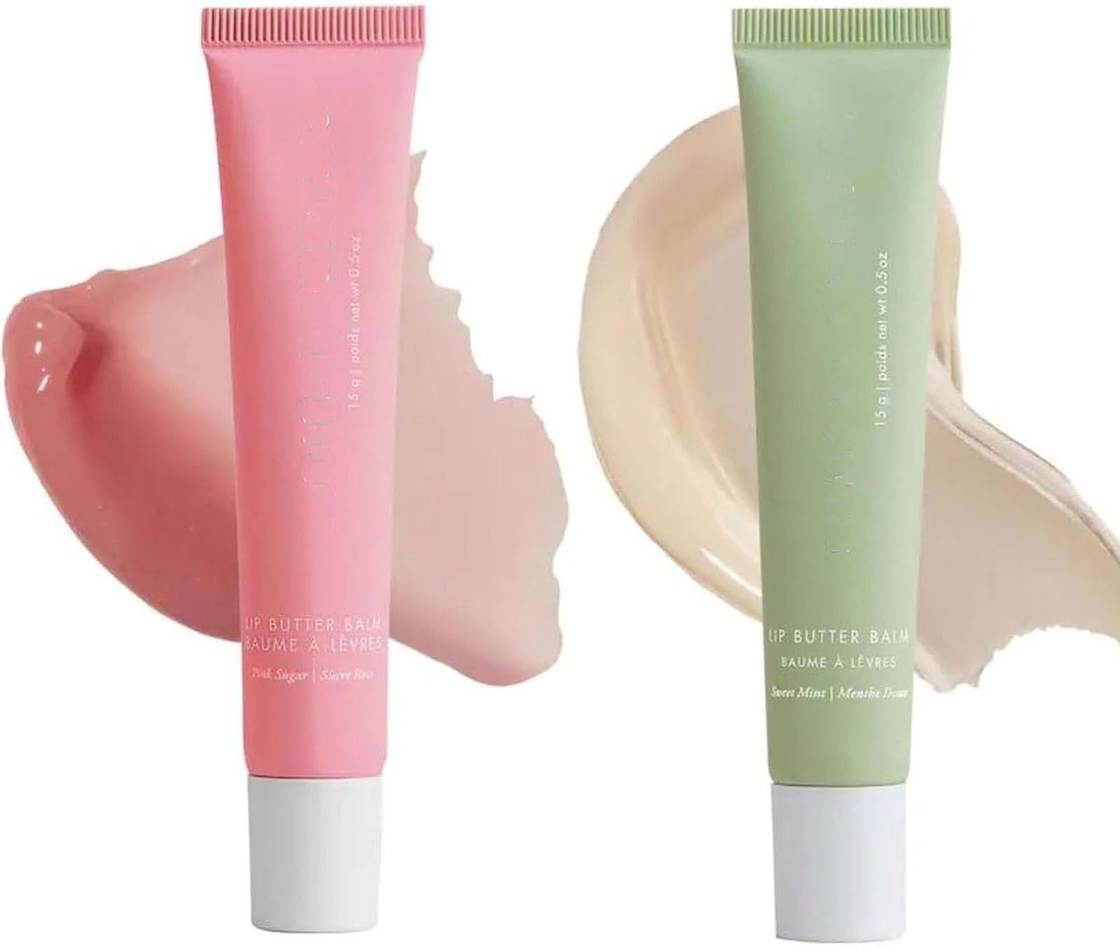 Summer Lip Balm, Moisturising Lip Balm For A Sheer Tint Of Colour, Vegan & Cruelty-free, Moisturising Lip Balms Tube For Dry & Chapped Lips, Lip Care (S-(Pink+Green), 2PC)