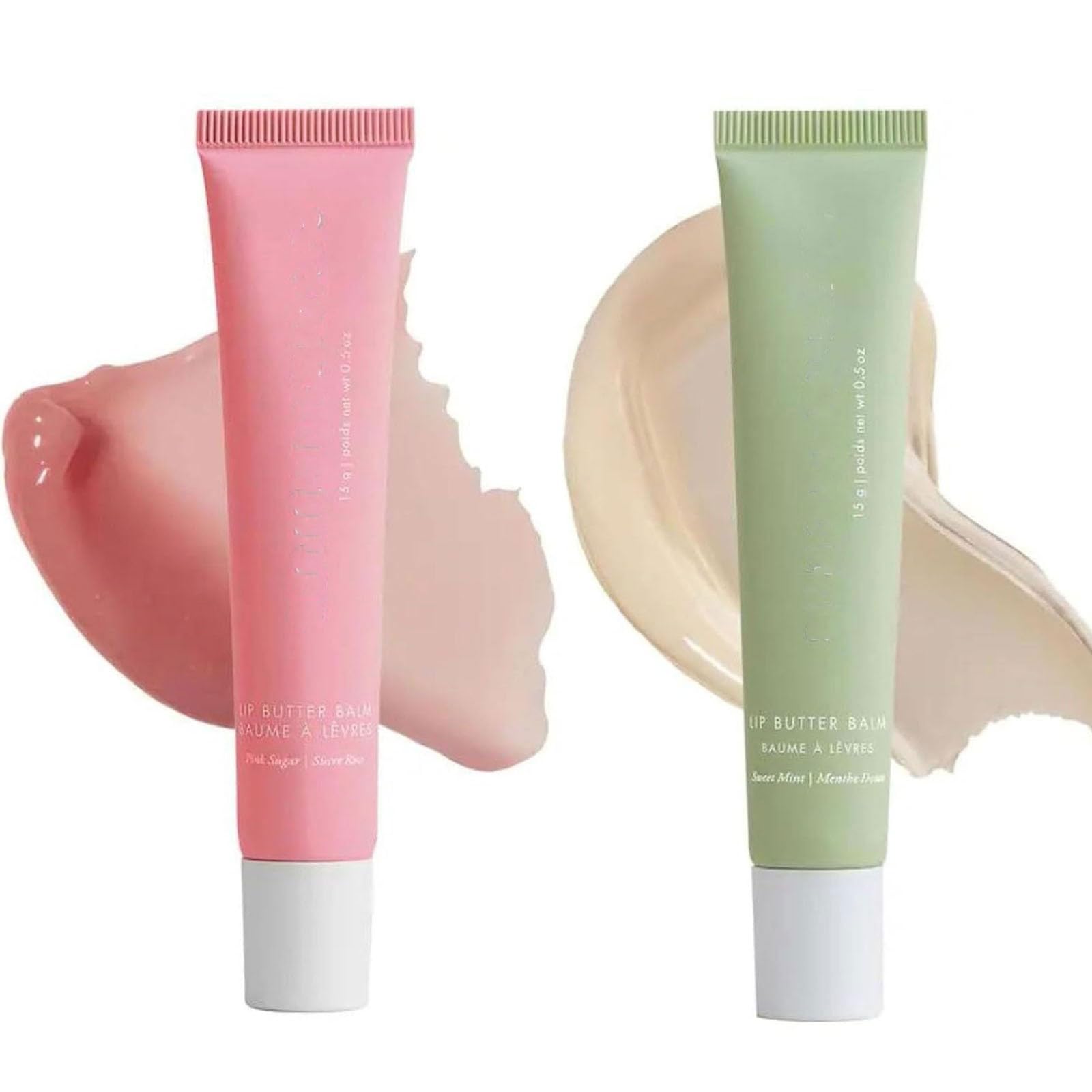 Summer Lip Balm, Moisturising Lip Balm For A Sheer Tint Of Colour, Vegan & Cruelty-free, Moisturising Lip Balms Tube For Dry & Chapped Lips, Lip Care (S-(Pink+Green), 2PC)