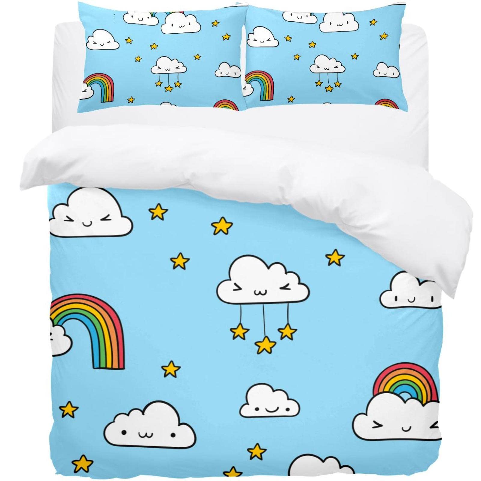 Housse de couette magique nuages et étoiles pour créer un nid douillet enfant