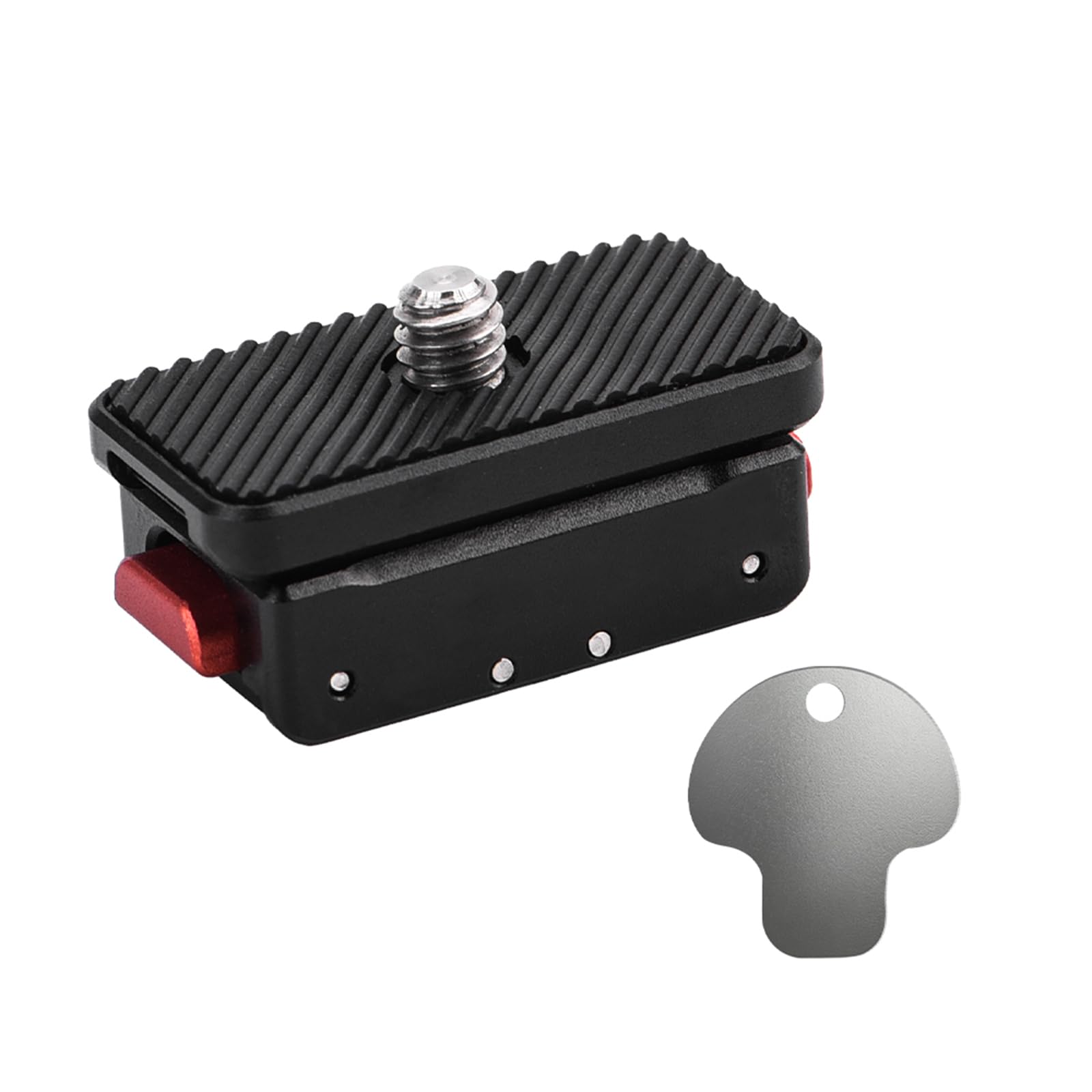 Soporte de aleación de aluminio de liberación rápida, diseño plegable para cámaras de acción, kit de adaptador plegable de 1/4 pulgadas y plegable
