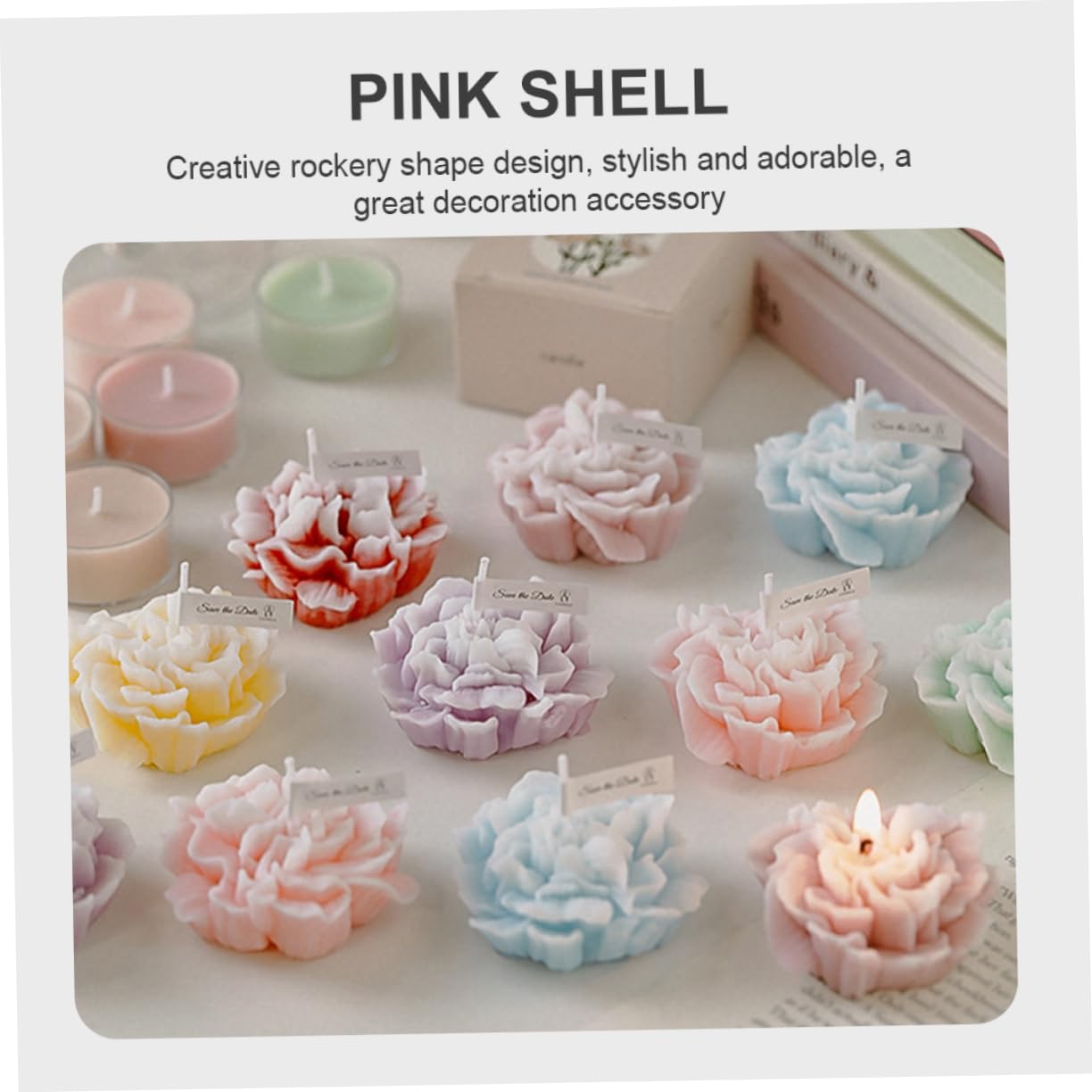 Alipis 5 Set Di Candele Profumate A Forma Di Fiore Per La Decorazione Della Casa Cera Di Paraffina Per La 4 Pezzi*5