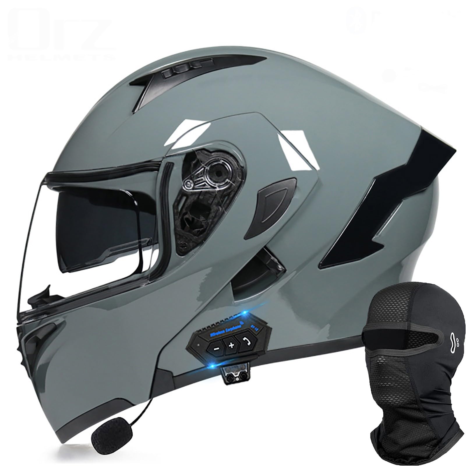 Casque Moto Bluetooth, Casque Intégral Intégré Antibuée