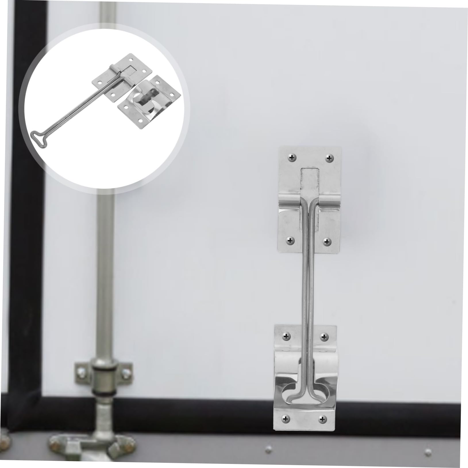 Gatuida 5 Juegos conectar accesorios rv para interior juego de puertas correderas pestillos soporte del pestillo de la puerta de rv kit de pestillo de puerta de remolque Acero inoxidable
