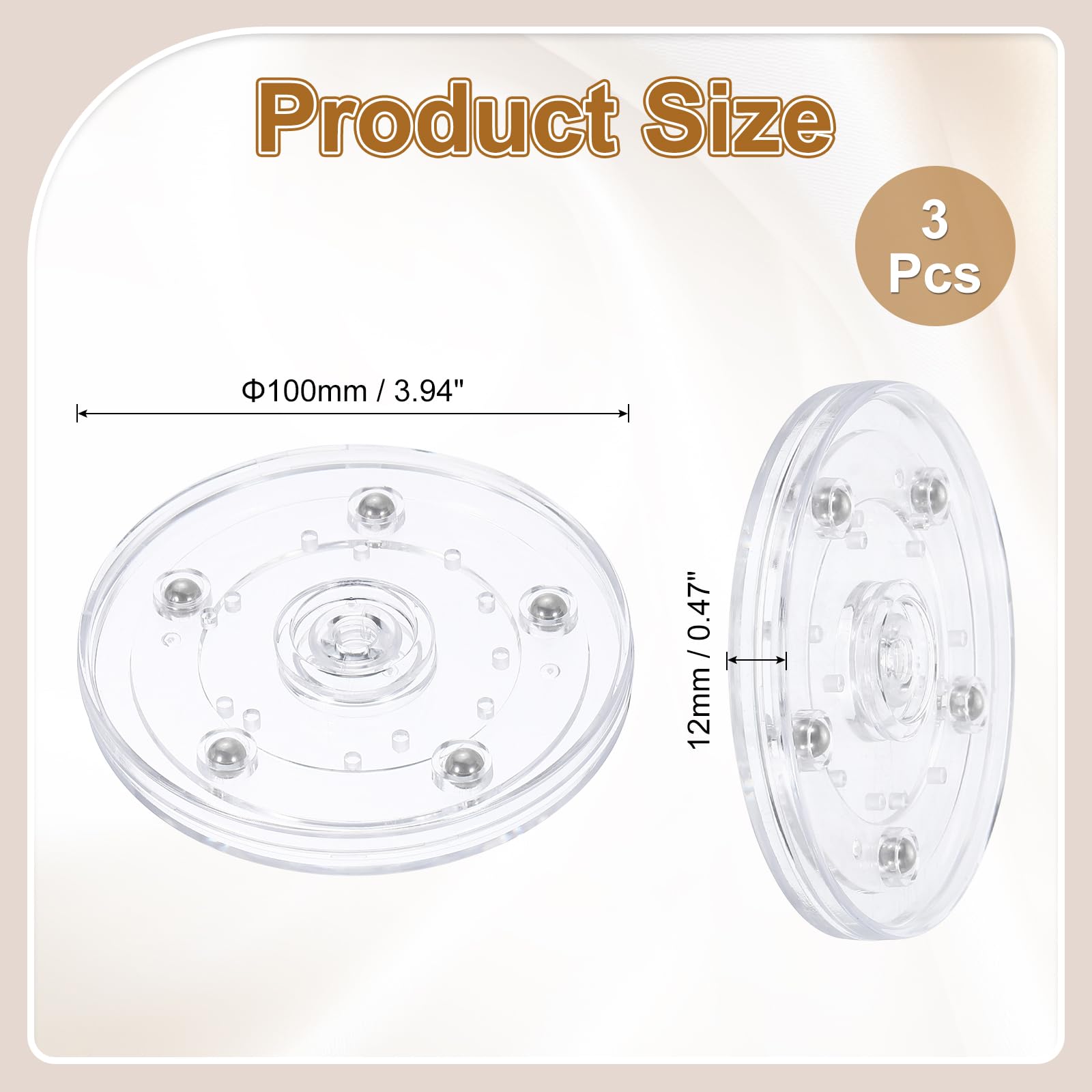 Giradischi Lazy Susan da 12 per impieghi gravosi con cuscinetti a sfera in acciaio per schermi