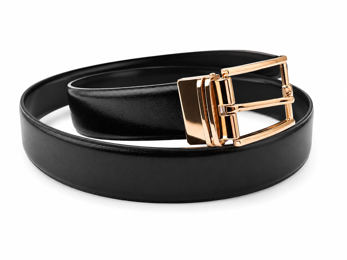 hansa Men Reversible Genuine Leather Belt | Formal Casual Belt with Silver Pin Buckle | Adjustable Dress Belt for Office, Business, Jeans & Trousers (Black/Brown)-picture-27