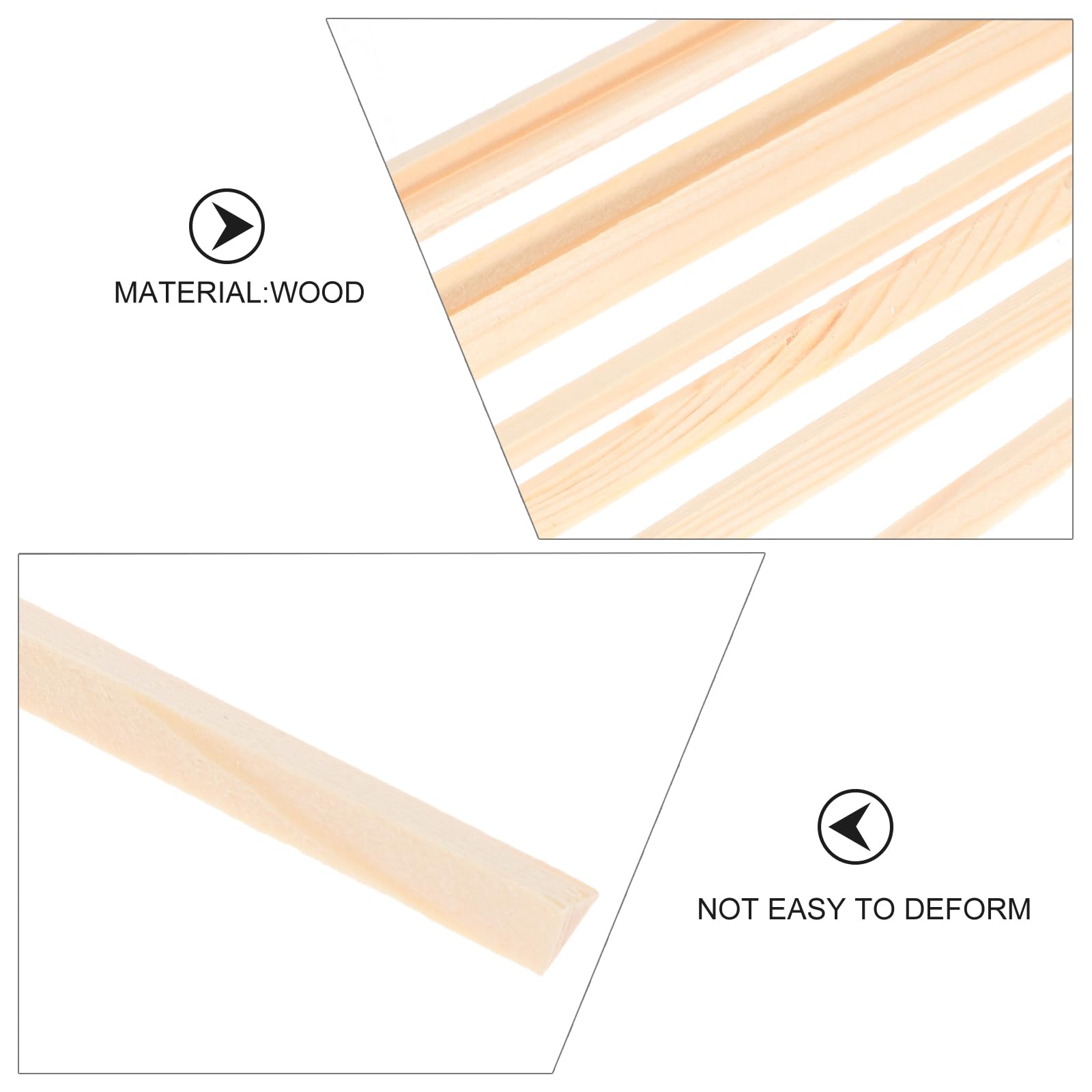10 pcs Triangular Wooden Strip Wood Strips Wooden molding Trim for Window DIY Window Trim Window Decor Wood Trim Window molding Strip Decor Window molding Trim moldings Modeling - Image 4