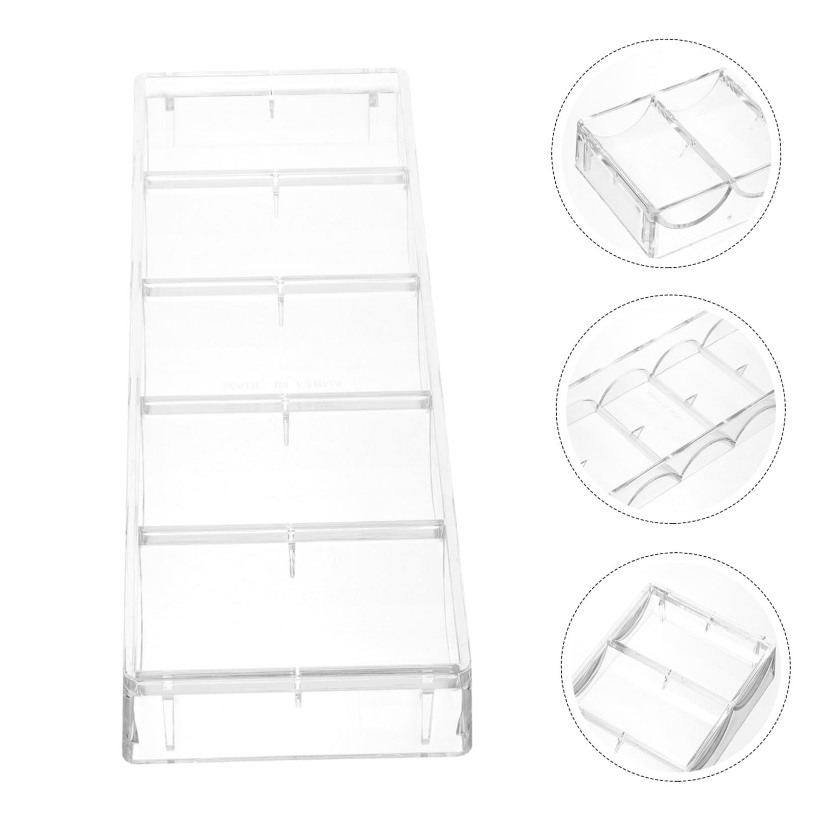 Vassoio Per Fiches Da Poker - Scatola Porta Fiches Da Poker A 5 Scomparti Custodia Per Fiches Da Poker E Design Elegante