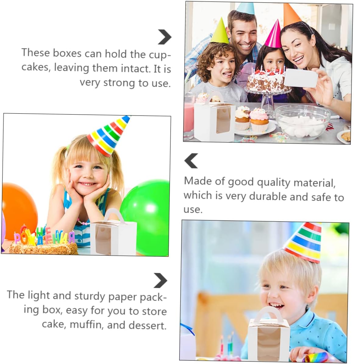 Mikinona Wrapping Box Portable Cake Carrier for Mousse Tiered Cupcake Packaging Boxes