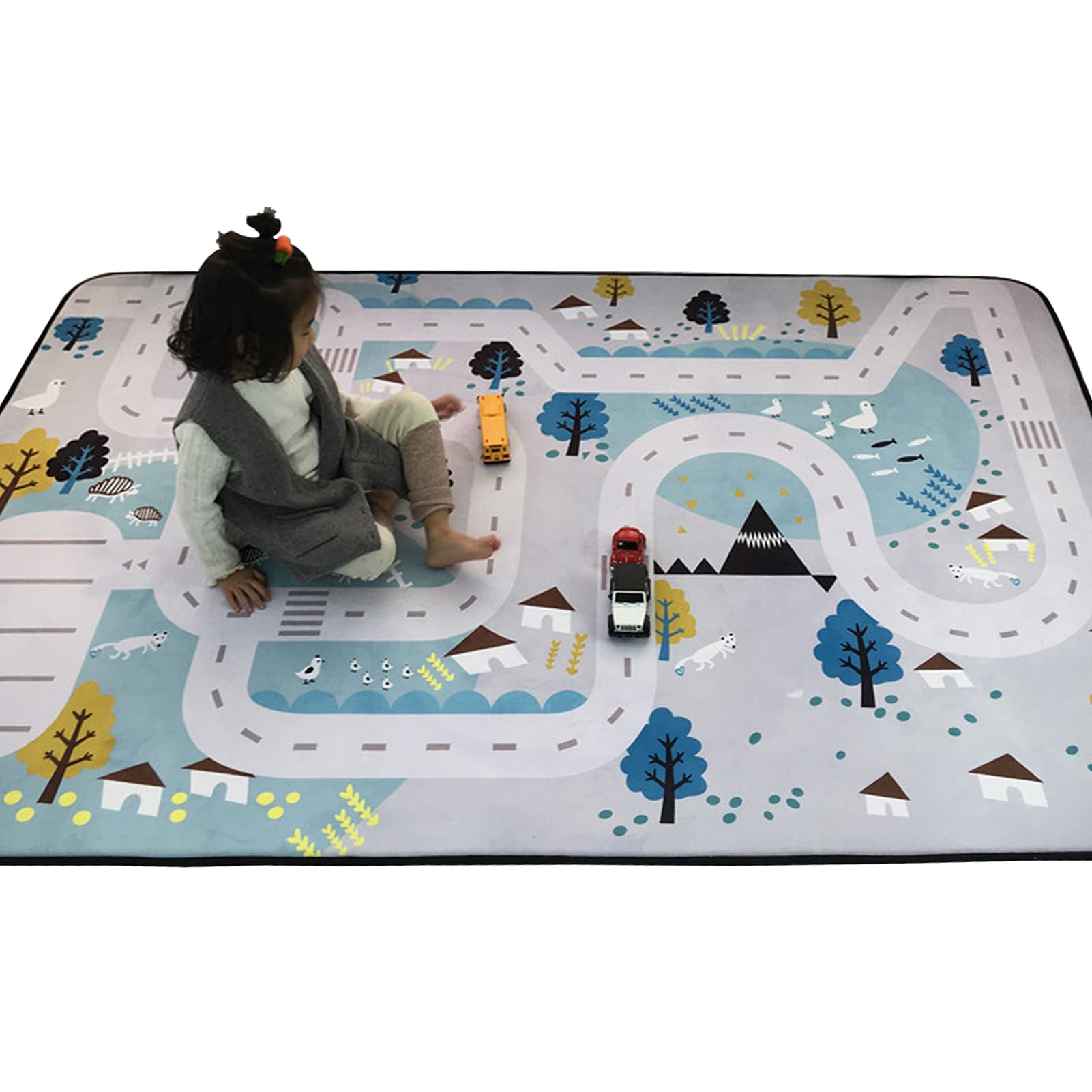 Play Mat for Baby Grey Area Rug Foam Play Mat Living Room Floor Mats Baby Crawling Mats Climbing Pad