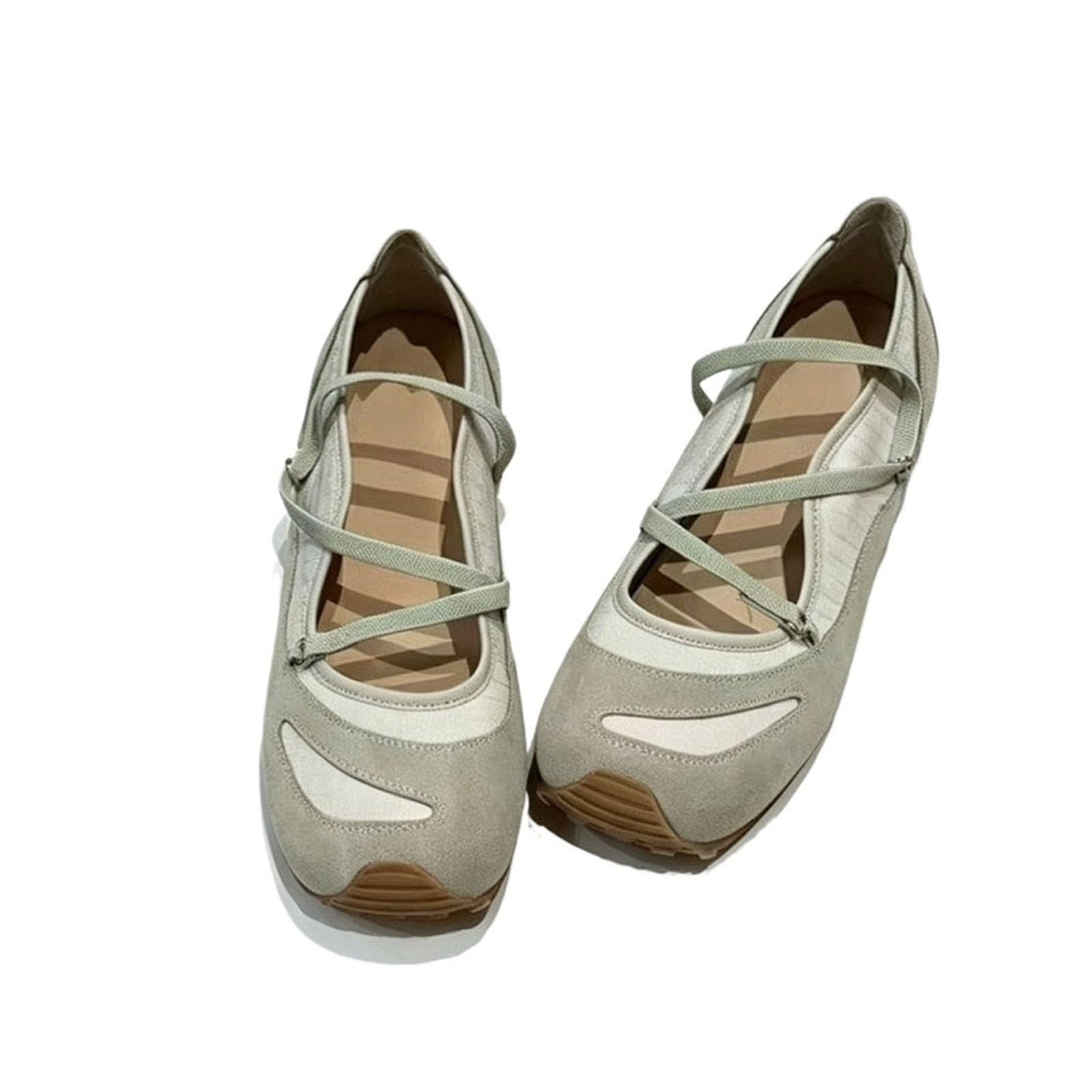 Sneakers Mary Jane da Donna Ballerine Punta Quadrata Retro