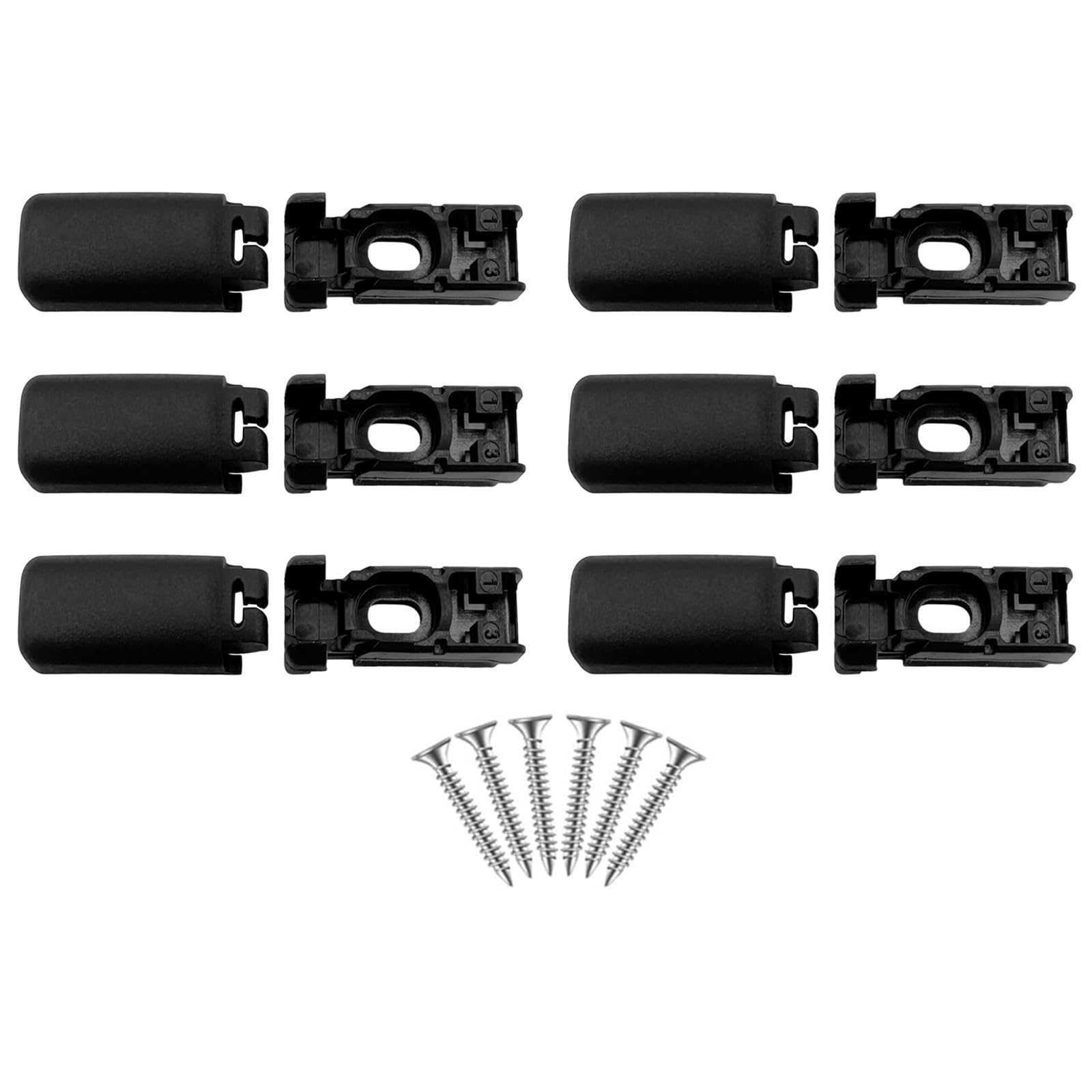 Xjdzineq 6Pcs Pleated Blind Clamping Brackets Clamping Shoes with Fixing Screws Easy Installation for Enhances Window Dressings Pleated Blinds Base