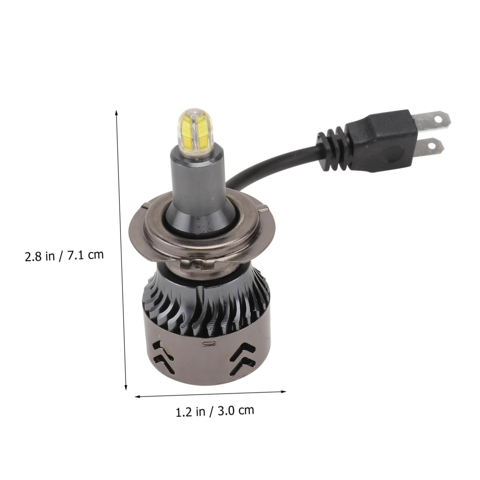 Lampadine LED H7 2 Pezzi in Lega di Alluminio per Fari Auto | 9600lm 60w 9-36v 6000k, Argento, 8 Lati, Alta Luminosità e Dissipazione Termica