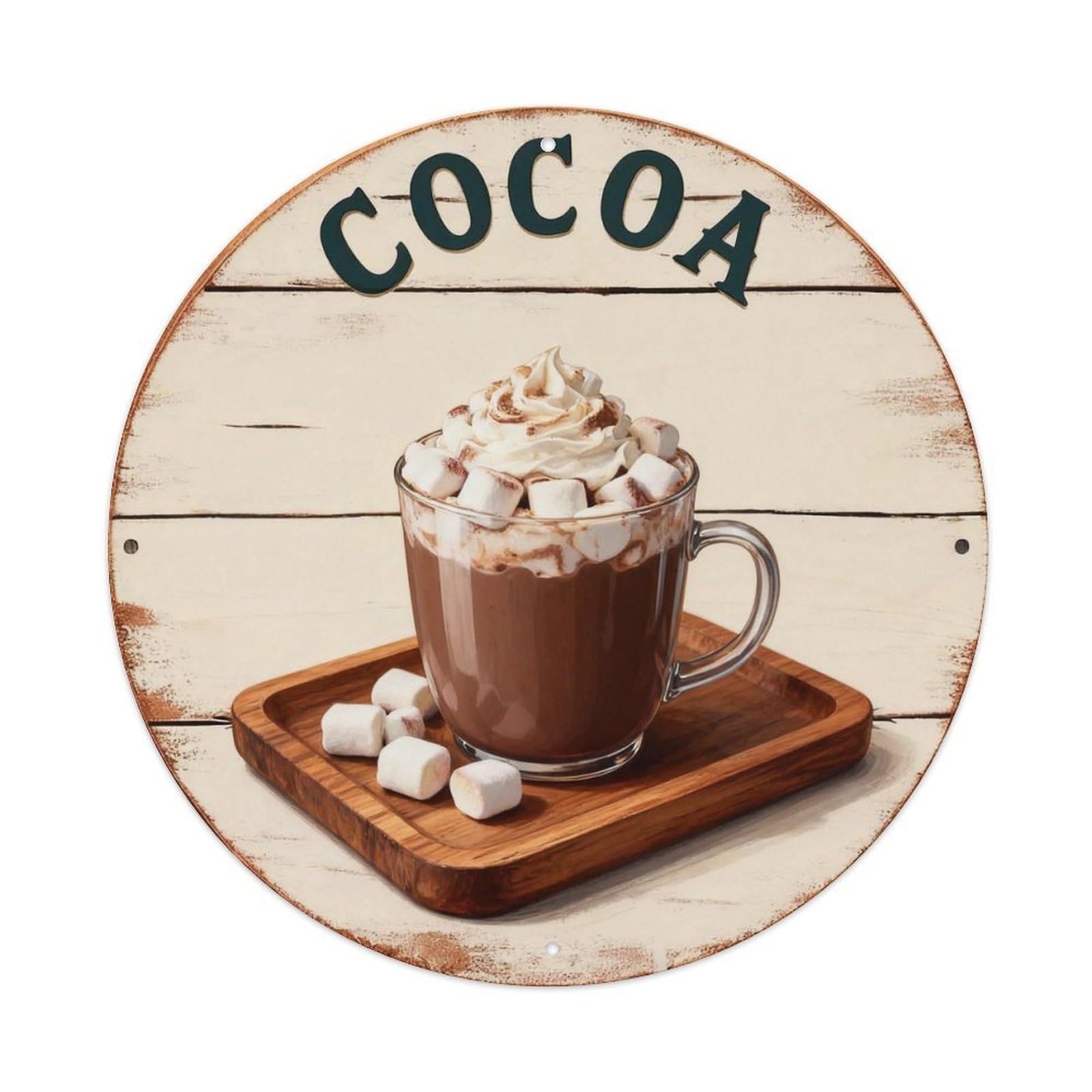 Cocoa Sign Metal Tin Sign Plaque