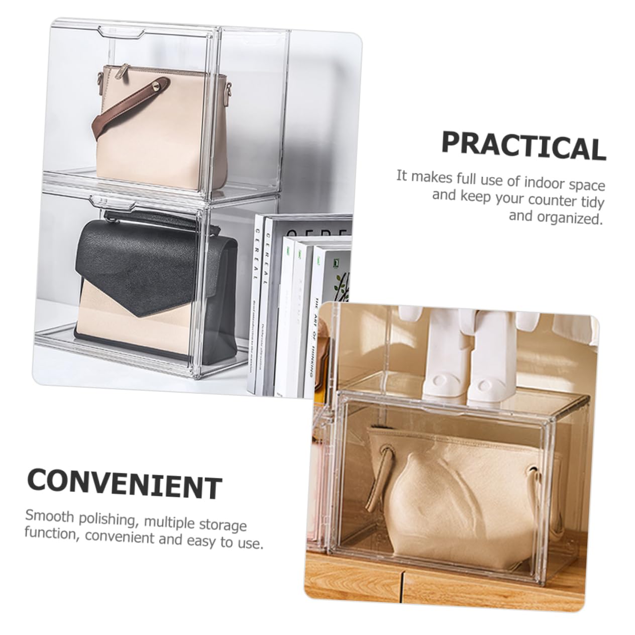 Cabilock Caja De Exposición para Zapatos Vitrina De Almacenamiento Diseño Transparente Organizador De Calzado