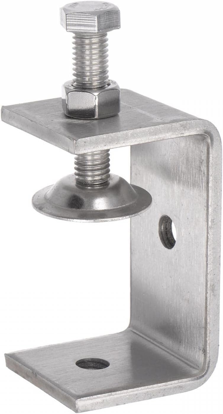 uxcell Stainless Steel C-Clamp with 160mm Wide Jaw Opening for Woodworking Welding Building Household Mount