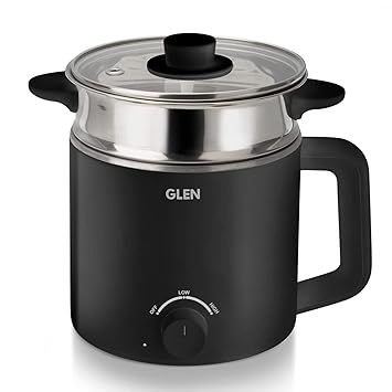 Glen Multicooker Electric Kettle 1.5 Litre Steam, 600W with Egg Boiler Tray, Make Tea and Coffee, Boil Eg