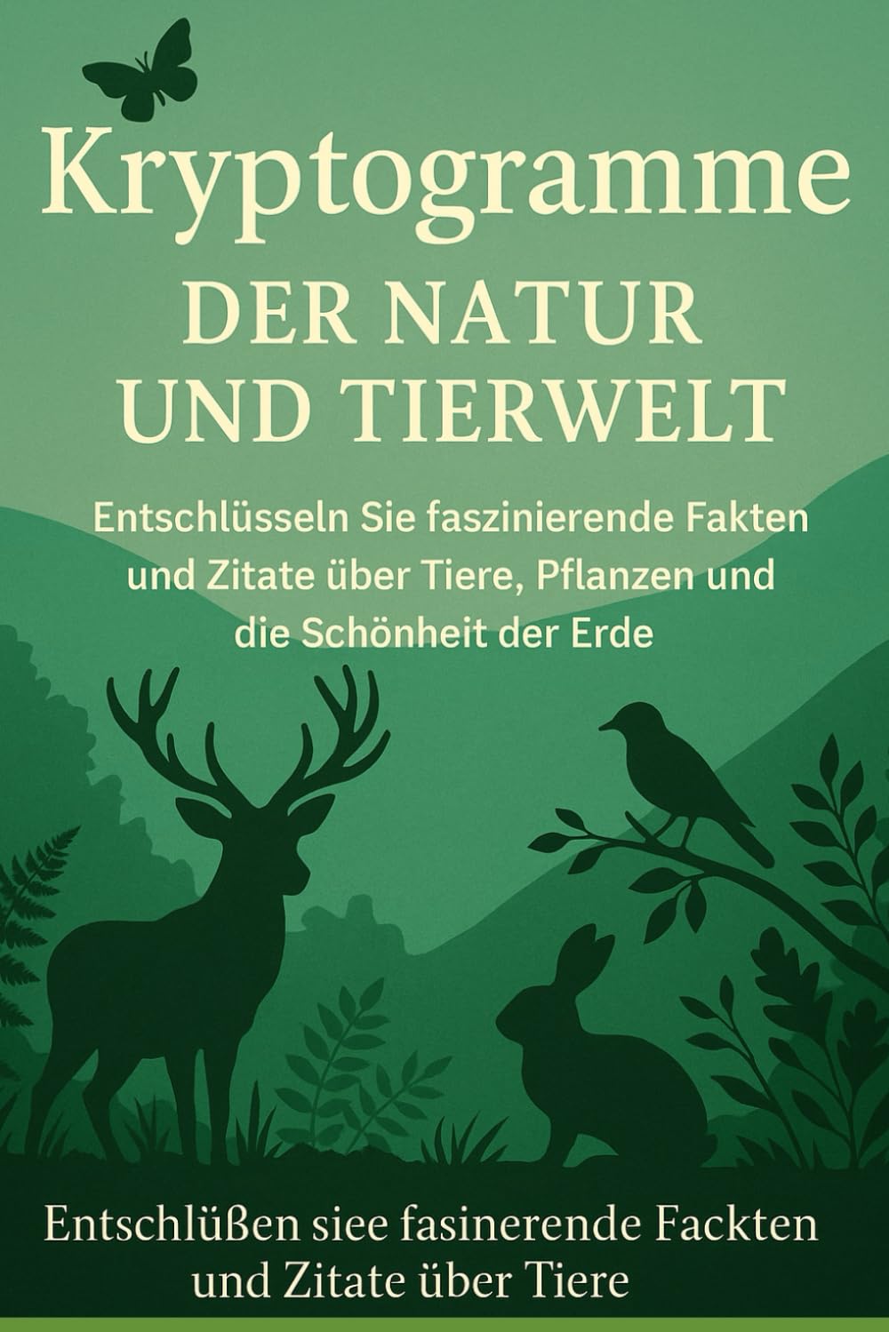 Kryptogramme der Natur und Tierwelt: Entschlüsseln Sie faszinierende Fakten und Zitate über Tiere, Pflanzen und die Schönheit der Erde (German Edition)