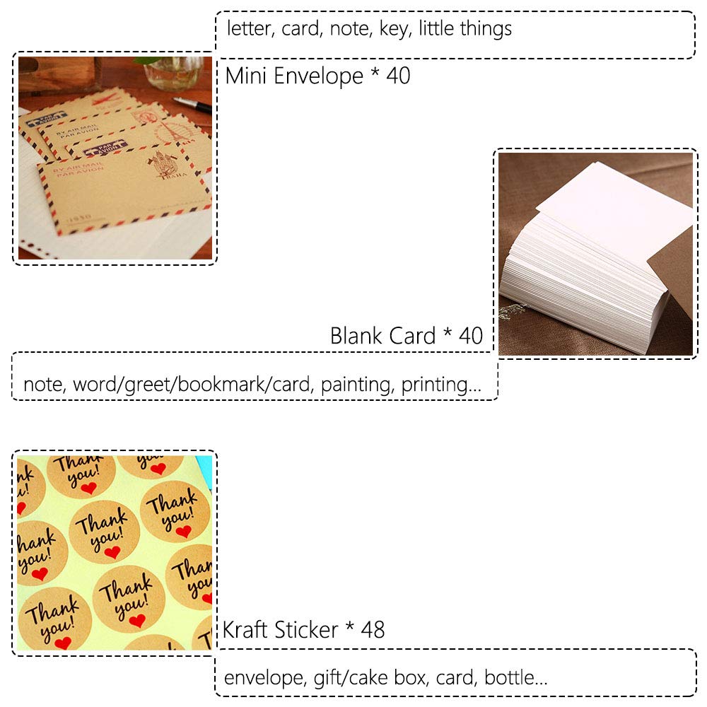 50 Mini Enveloppes Vierges Vintage - 16x11 Cm - Pour Cartes, Invitations, Cadeaux, DIY Personnalisé