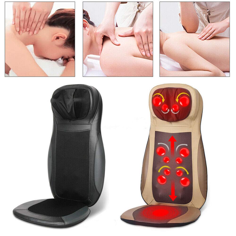 Cojín de masaje Shiatsu (70 W, 60 x 71 cm), color negro