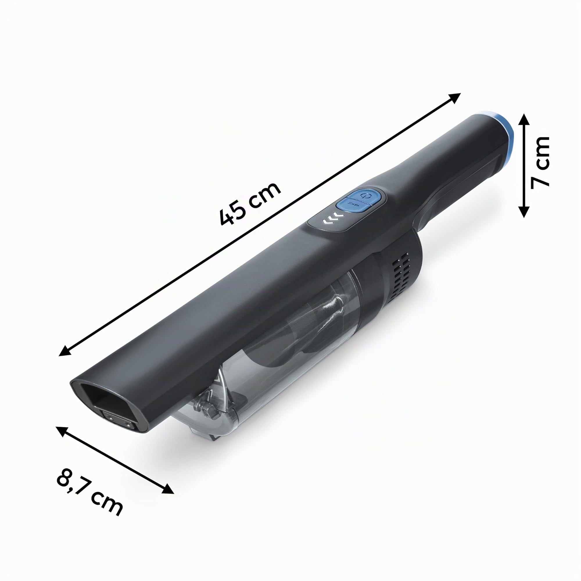 MEDION Aspirapolvere portatile (motore BLDC, filtro HEPA 13, filtraggio di polvere e allergeni, potenza aspirante 20 kPa, batteria, base di ricarica, senza fili, MD12057), grigio