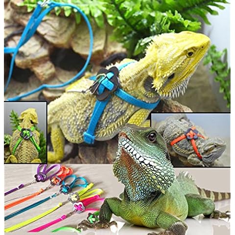 Generic Adjustable Reptile Lizard Harness Leash Adjustable Multicolor Light Soft Fashion (Purple) Cover
