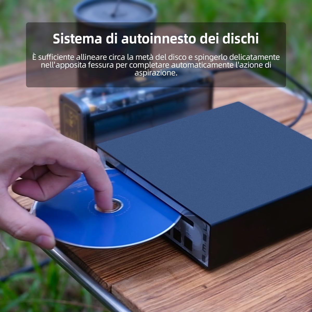 SMSL PL100 Lettore CD per casa, Chip CS43131, Supporto C D-R/C D-RW/MP3, Uscite RCA/3.5mm Cuffie Jack/Ottico/Coassiali Digitali (Nero)