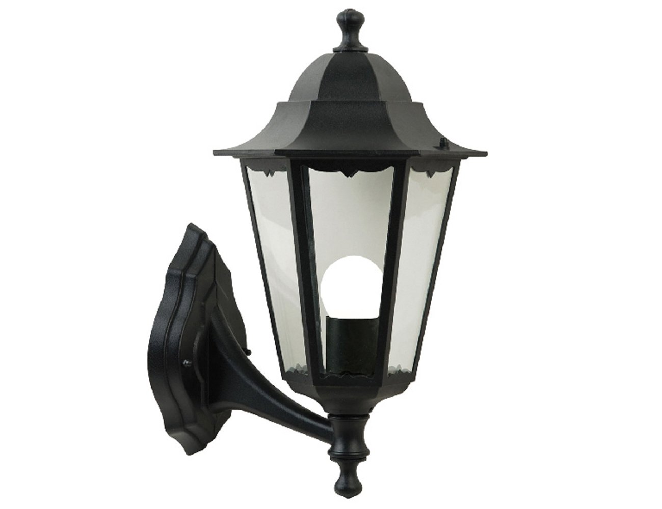 Nordlux Cardiff Outdoor Wall Light Black Aluminium E27 Weatherproof - Garden, Patio, Entrance Mains Powered, IP44