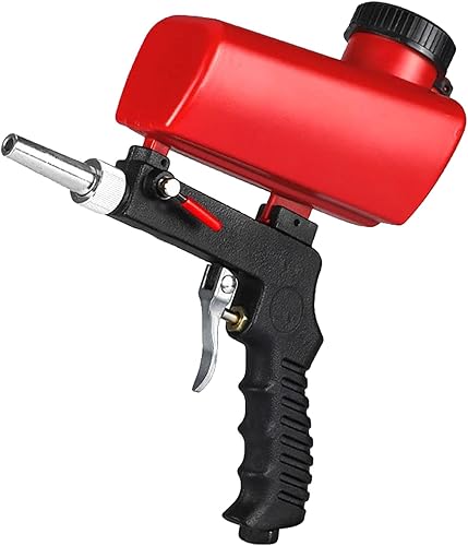 SI FANG Kit de pistola de arena con chorro de arena premium, pistola de pulverización de chorro de arena de mano, válvula de flujo de medios