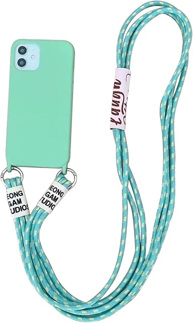 Emlivi Etui na telefon komórkowy iPhone XS Max, etui na telefon komórkowy, nylon, pasek na ramię, silikon TPU, ze sznurkiem do zawieszenia, etui ochronne ze sznurkiem do zawieszenia, stylowe etui