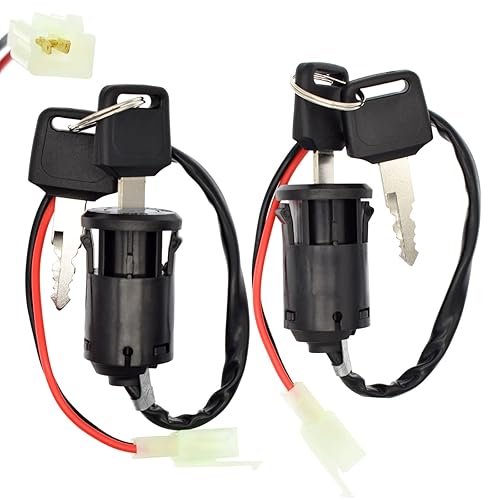 Miniatura 2 de 2 unids 2 cables interruptor de llave de encendido para scooter eléctrico Golf Scooter Bicicletas ATV ciclomotor GoKart U KS51 motocicleta 2