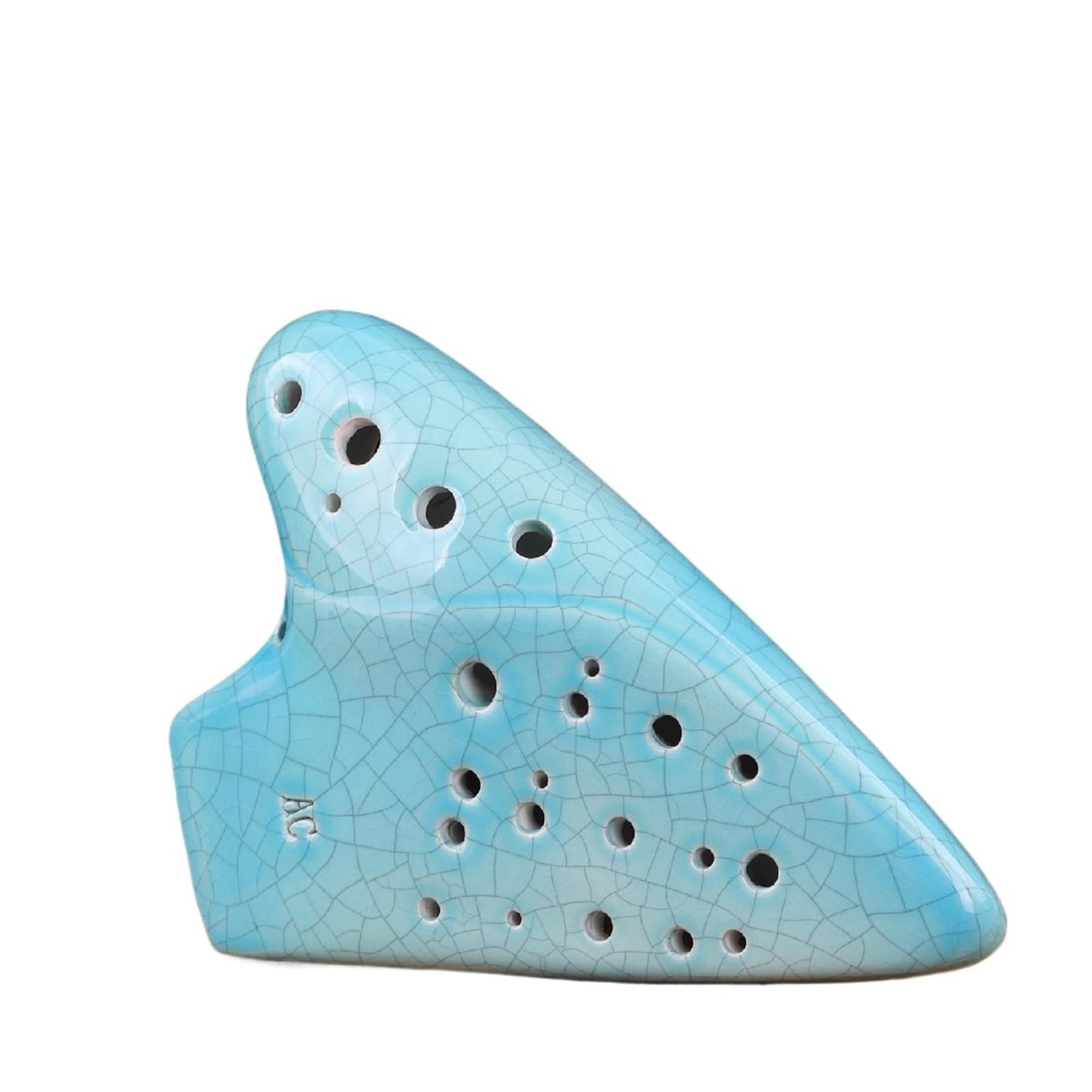 Suonare L'ocarina A Tre Tubi AC Tune Professionale In Ceramica Strumento Per Principianti Blu Strumento Ocarina