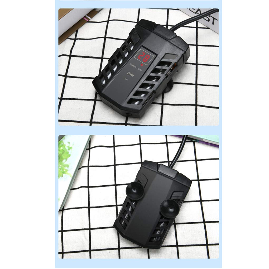 Calentador de Acuario Mini calentador de acuario, tanque de peces / calentador de tanque de tortugas con pantalla LED digital de temperatura y controlador de temperatura externo, temperatura constan