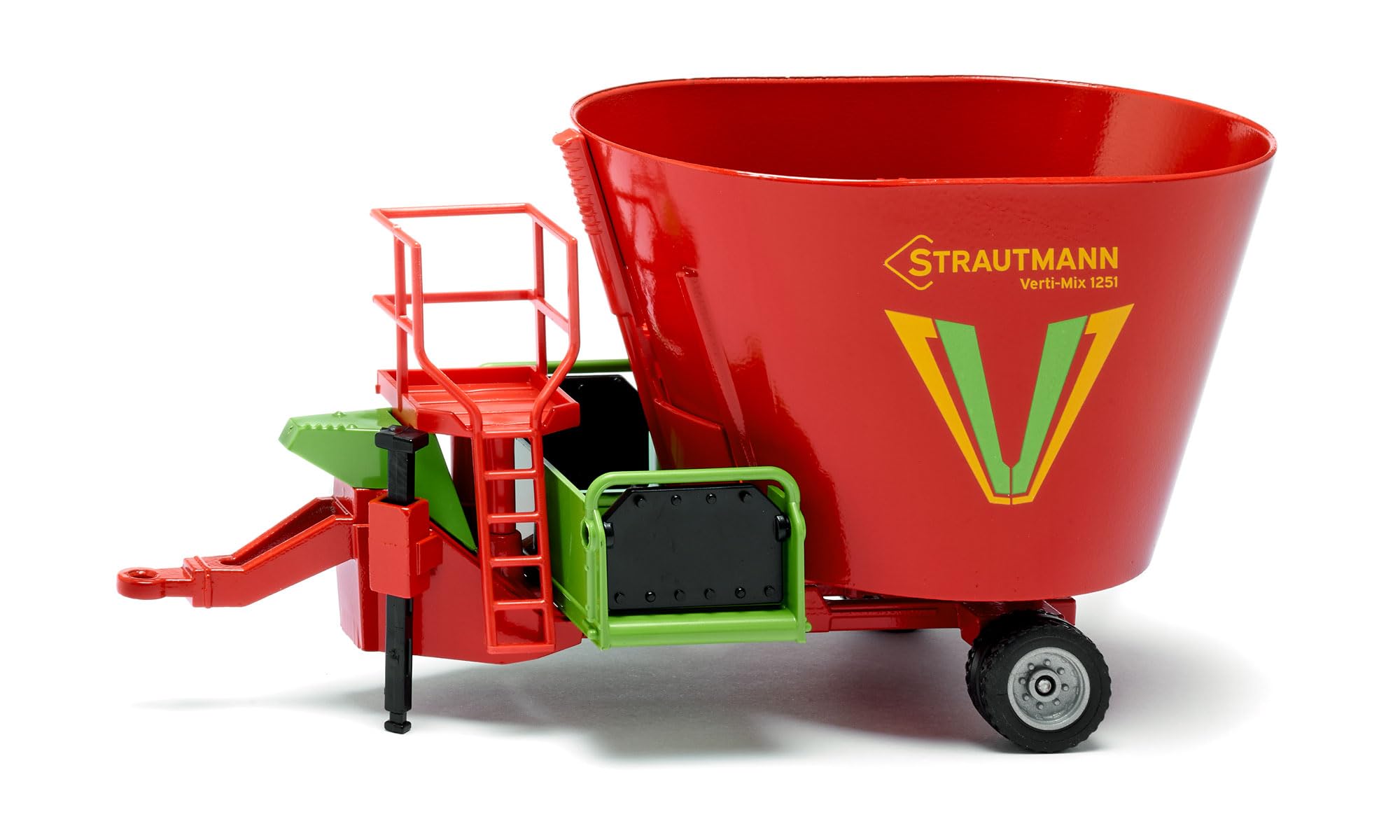 SIKU 2450 - Mélangeuse, 1:32, Métal/Plastique, Pièces Mobiles, Compatible avec Attelage Arrière Standard, Rouge