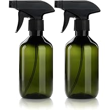 Spray Bottles for Cleaning, 2Pcs 300ml Cleaning Spray Bottles, Mist Water Spray Bottle for Hair And Gardening, Adjustable Trigger Sprayer with Spray Stream Settings, Green