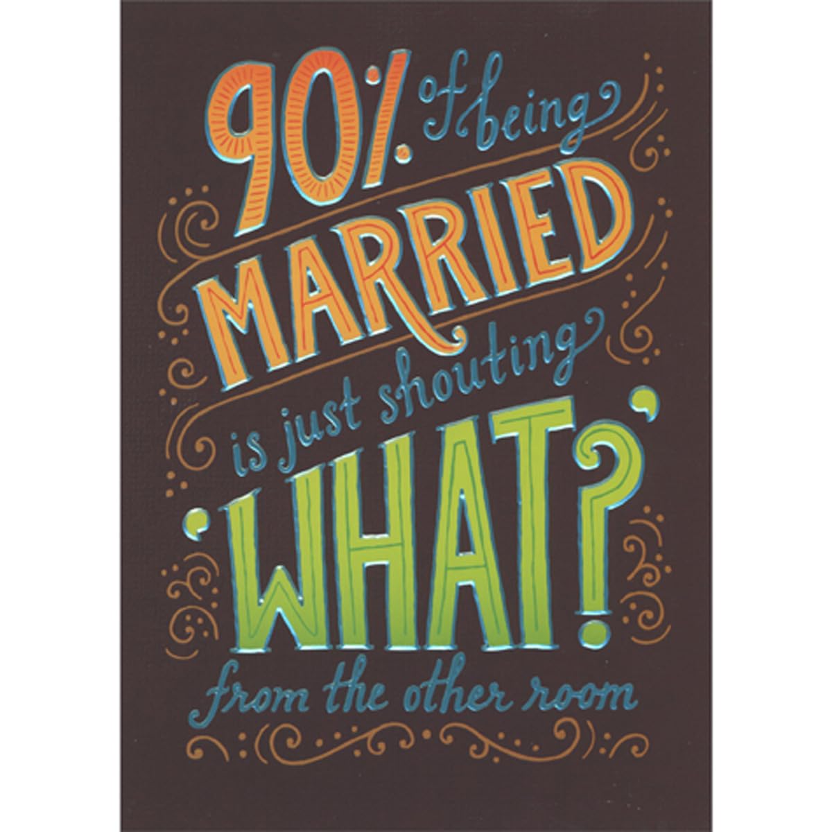 Avanti Press Shouting 'What' from the Other Room Funny/Humorous Anniversary Congratulations Card